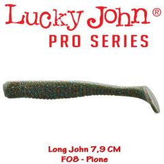 Shad Lucky John Long John 7.9 cm, culoare Pione - 8 buc/plic