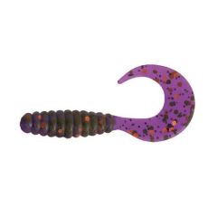 Grub Mann's Curly Tail 1" - Violet Electric Glitter Red, plic 30 buc.