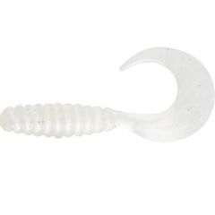 Grub Mann's Curly Tail 5" - White, plic 5 buc.