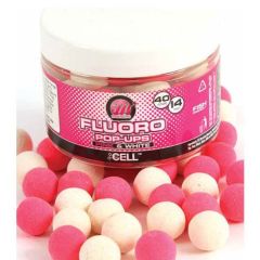 Boilies Mainline Fluoro Pop-Ups Pink&White Essential Cell 8mm 150ml