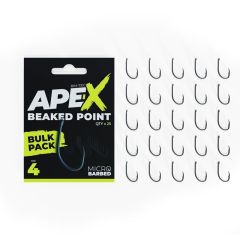Carlige Ridge Monkey Ape-X Beaked Point Barbed Bulk Pack Nr.4, 25buc/plic