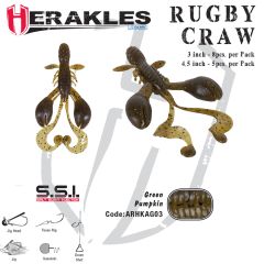 Creatura Herakles Rugby Craw 7.6cm, culoare Green Pumpkin