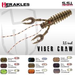Creature Bait Colmic Herakles Viber Craw 8.9cm Black Red FLK