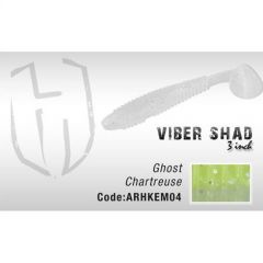 Shad Colmic Herakles Viber Shad 7.6cm Ghost Chartreuse