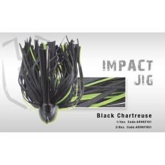 Jig Colmic Hearkles Impact antibradis 3/0 1/4oz 7gr Black/Chartreuse