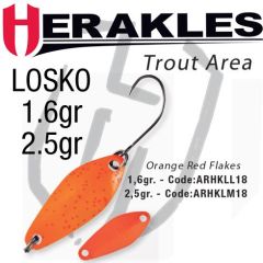 Lingura oscilanta Colmic Herakles Losko 1.6g, culoare Orange Red Flk