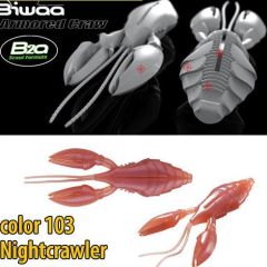 Creature Bait Biwaa Armored Craw 10cm, culoare 103 Nightcrawler