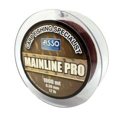 Fir monofilament Asso Mainline Pro Brown 0.40mm/9.07kg/1000m