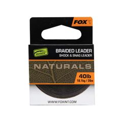 Fir textil Fox Edges Naturals Braided Leader 20m/18.1kg/40lb