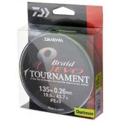 Fir textil Daiwa Tournament 8 Braid Evo Chartreuse 0.20mm/18.0kg/135m