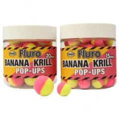 Boilies Dynamite Baits Pop-up Fluro Two Tone Krill & Banana 20mm