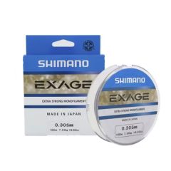 Fir monofilament Shimano Exage 0.305mm/7.5kg/300m Steel Grey
