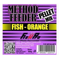Pelete FishPro Method Feeder Pellet Fish-Orange, 2mm, 500g