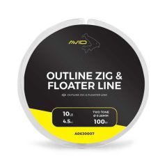 Fir monofilament Avid Carp Outline Zig & Floater Line 10lb/100m