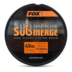 Fir textil Fox Submerge Orange Sinking Braid 0.25mm/20.4kg/600m