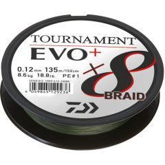Fir textil Daiwa Tournament 8X Braid EVO+ Green 0.20mm/18kg/135m