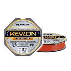 Fir textil Konger Kevlon X4 Orange Fluo 0.20mm/22kg/150m