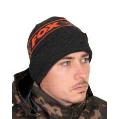 Caciula Fox Collection Beanie Hat, Black and Orange