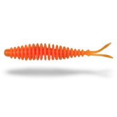 Grub Zebco Magic Trout T-Worm V-Tail Cheese 6.5cm/1.5g, culoare Neon Orange
