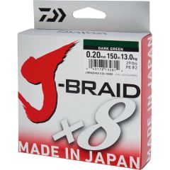 Fir textil Daiwa J-Braid X8 Green 0.20mm/13kg/300m