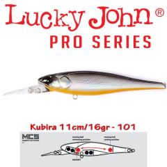 Vobler Lucky John Kubira 110 Plus One 11cm, culoare 101