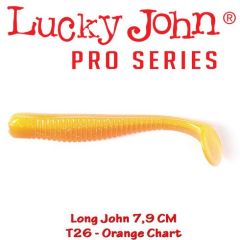 Shad Lucky John Long John 7.9 cm, culoare Orange Chart - 8 buc/plic
