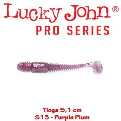 Shad Lucky John Tioga 5.1 cm, culoare Purple Plum - 10 buc/plic