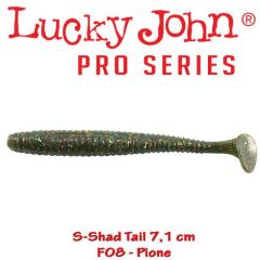 Shad Lucky John S-Shad Tail 7.1cm, culoare Pione - 7 buc/plic