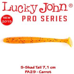 Shad Lucky John S-Shad Tail 7.1 cm, culoare Carrot - 7 buc/plic