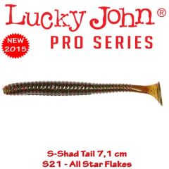 Shad Lucky John S-Shad Tail 7.1 cm, culoare All Stars Flakes - 7 buc/plic