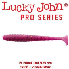 Shad Lucky John S-Shad Tail 9.6 cm, culoare Violet Star - 5 buc/plic
