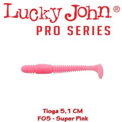 Shad Lucky John Tioga 5.1 cm, culoare Super Pink - 10 buc/plic