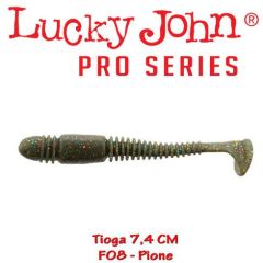 Shad Lucky John Tioga 7.4 cm, culoare Pione - 7 buc/plic