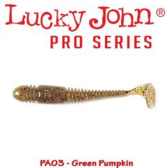 Shad Lucky John Tioga 8.6 cm, culoare Green Pumpkin - 6 buc/plic