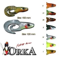 Grub Orka Double Tail 10cm, culoare T, 10buc/plic