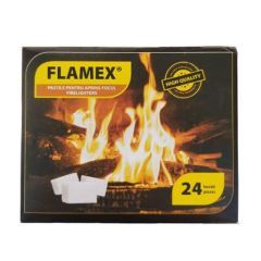 Pastile pentru aprins focul Flamex Negru Mini, 24buc