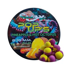 Boilies Smax Fluo Pop-Ups Pineapple and Hot Octopus 8-10mm