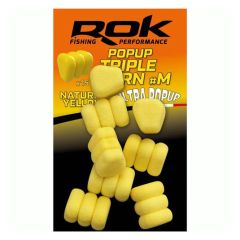 Porumb artificial Rok Fishing Pop Up Triple M, Yellow