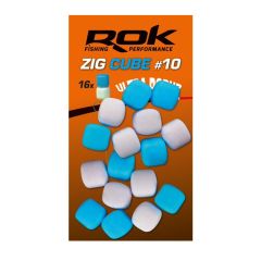 Rok Fishing Zig Cube Mix Pop-up Ultra Soft 10mm - Blue/White
