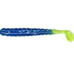 Grub Slider Bass Grub 3" - Blue Ice / Chartreuse Tail