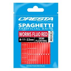 Spro Cresta Spaghetti Worms - Fluo Red