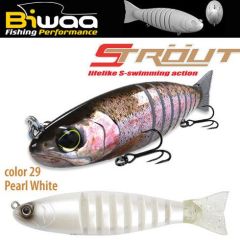Swimbait Biwaa Strout 9cm/8g, culoare Pearl White