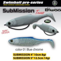 Shad Biwaa Submission 10cm, culoare Blue Chrome