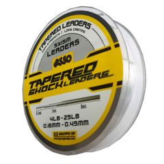 Fir monofilament Asso Tapered Shock Leader Clear 0.16-0.45mm/1.8-11.3kg/15m