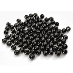 Bile tungsten Fudo Slotted Beads 3.8mm - Black