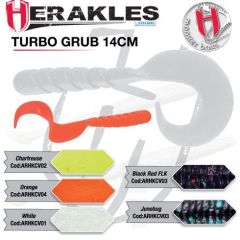 Grub Herakles Turbo Grub 14cm Black Red FLK