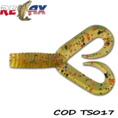 Grub Relax Twister Double Tail 4.5cm, culoare 017 - 25buc/plic