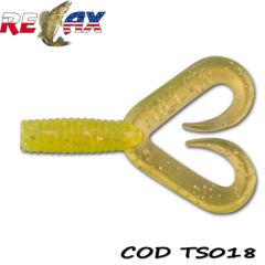Grub Relax Twister Double Tail 4.5cm, culoare 018 - 25buc/plic