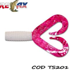 Grub Relax Twister Double Tail 4.5cm, culoare 201 - 25 buc/plic