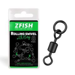 Varteje ZFish Rolling Swivel with Ring Black Matt Nr.8, 26kg